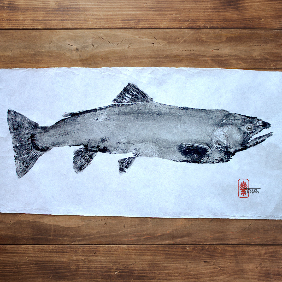 Lahontan Cutthroat (Original Gyotaku)